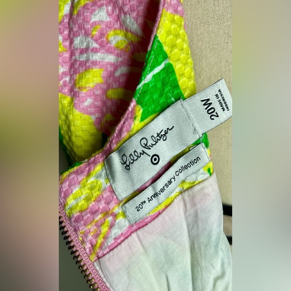 Lilly Pulitzer | Flamingo Dress Pink / Yellow | 20th Anniversary Target | 20W - Picture 5 of 6